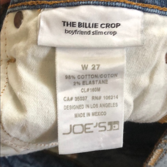 Joe’s Distressed Billie Crop Jeans - Picture 3 of 6